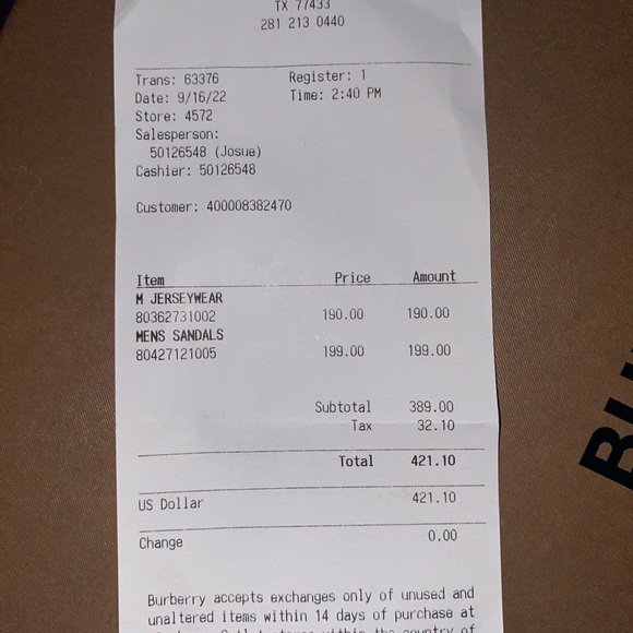 Burberry slippers for men barely worn a few times to small for me. - Picture 4 of 4